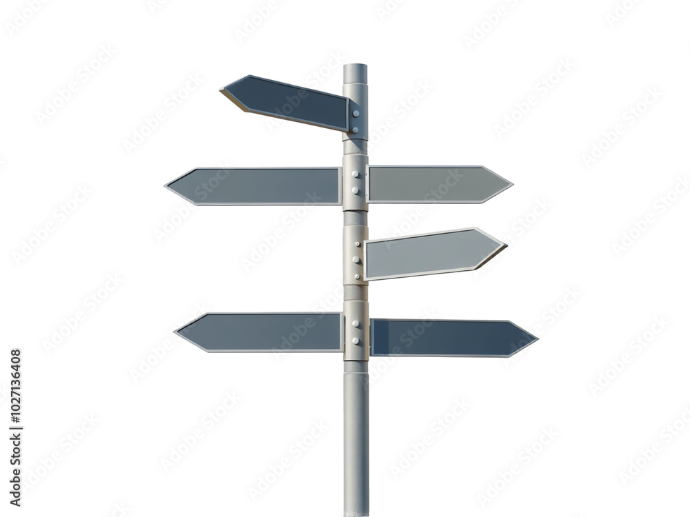 blank signpost isolated on white, clipping path blank signpost isolated on white, clipping path