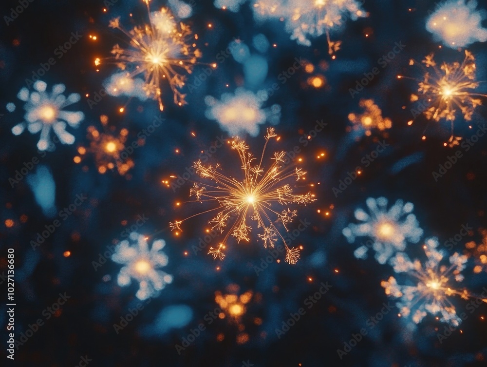 Fototapeta premium Aerial fireworks display