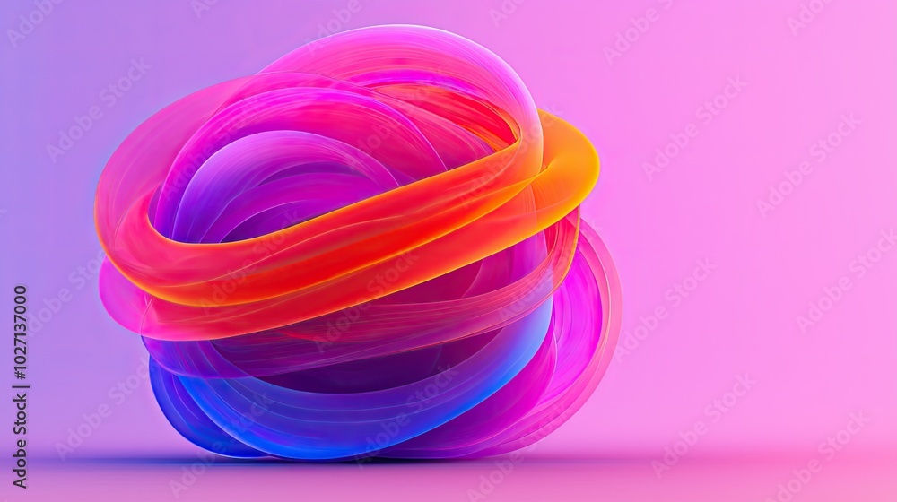A colorful abstract design featuring intertwined glowing curves on a soft gradient background. A colorful abstract design featuring intertwined glowing curves on a soft gradient background.
