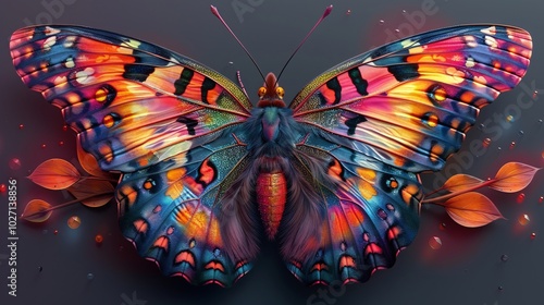 butterfly on black background