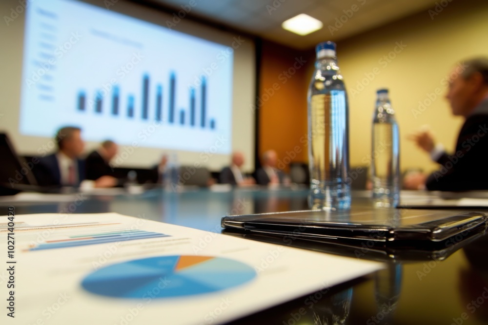 Business meeting with charts and graphs presentation Business meeting with charts and graphs presentation