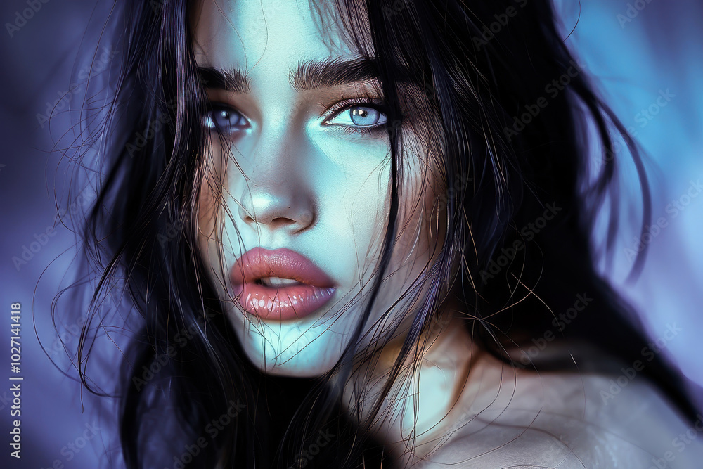A beautiful and captivating portrait of a young woman with striking eyes and elegant features. Perfect for beauty and fashion themes. A beautiful and captivating portrait of a young woman with striking eyes and elegant features. Perfect for beauty and fashion themes.