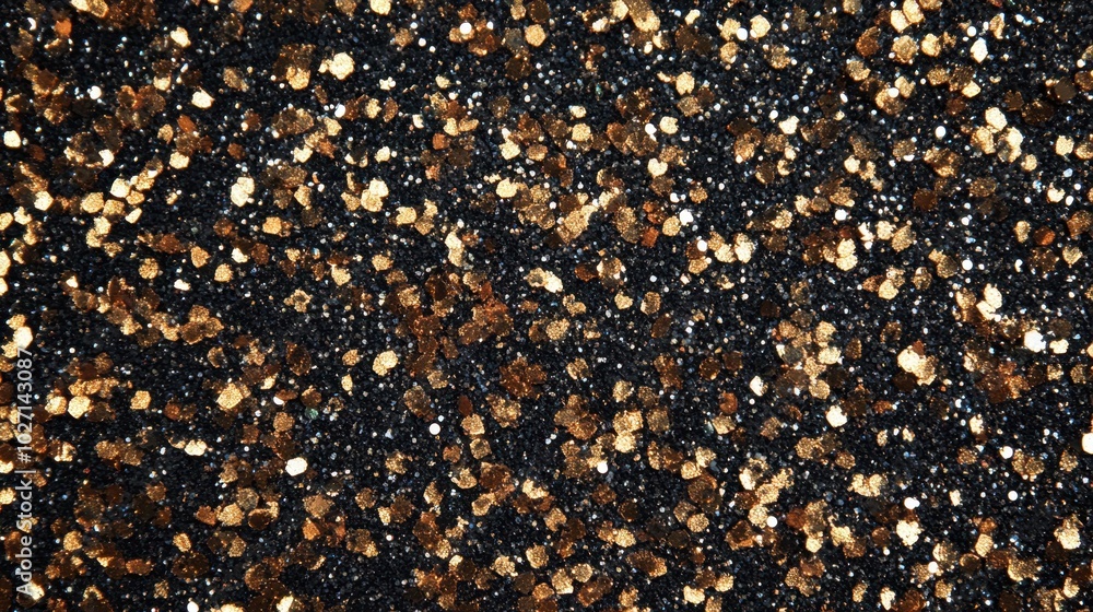 The Golden Glittering Black Background The Golden Glittering Black Background