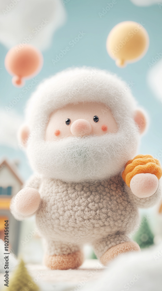 Fototapeta premium The little monkey eating cookies
