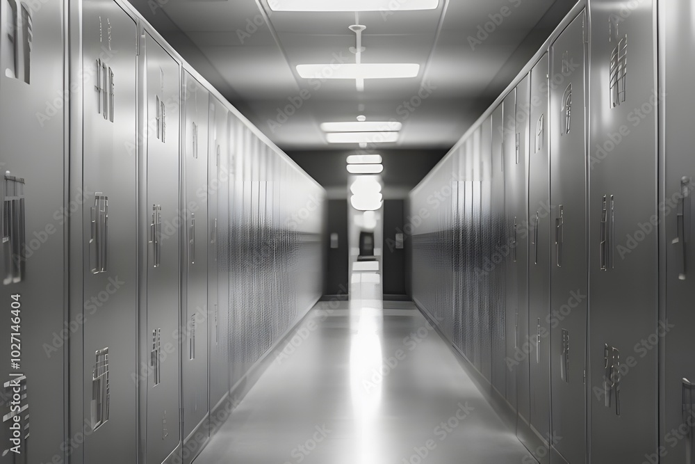 ia generated. a row of lockers ia generated. a row of lockers