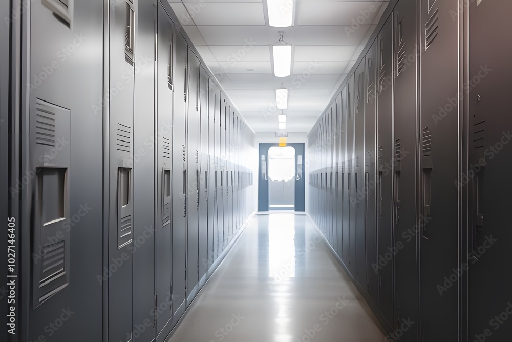 ia generated. a row of lockers ia generated. a row of lockers