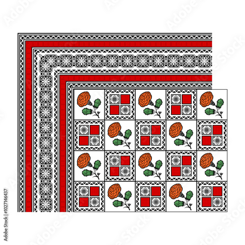 bedsheet design digital art use hand work and digital printing