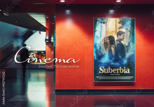 Movie poster mockup, generative ai image
