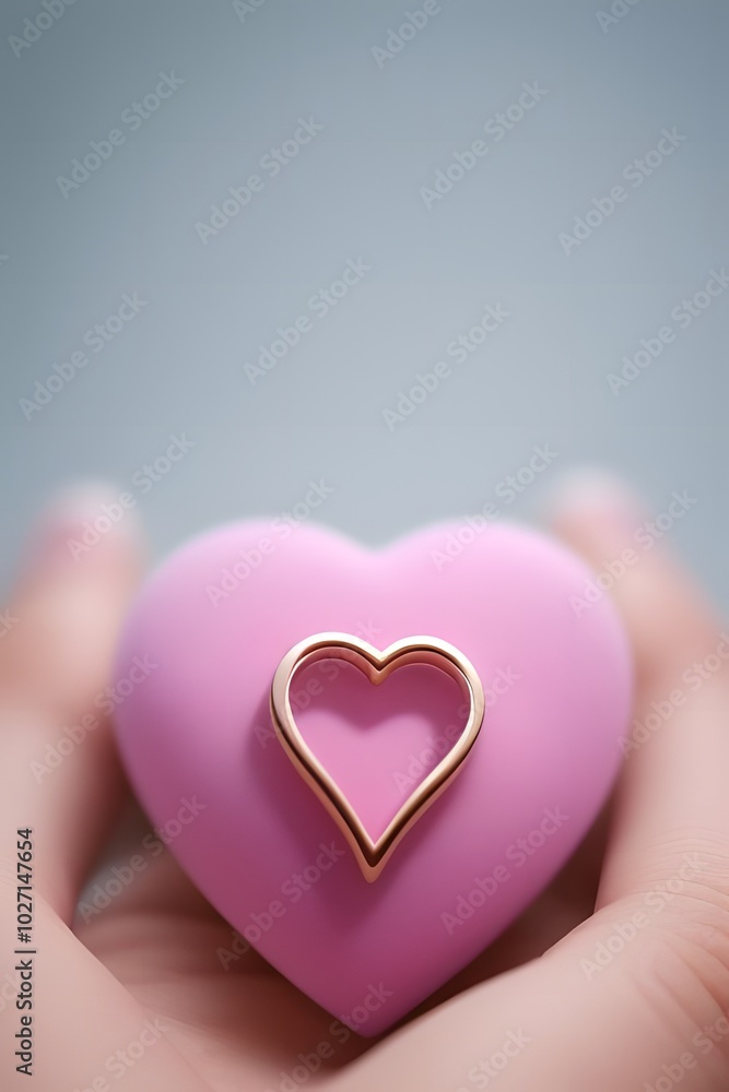 Obraz premium ia generated. heart shaped pendant