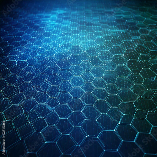 Digital hexagon abstract background with futuristic patterns and gradient tones