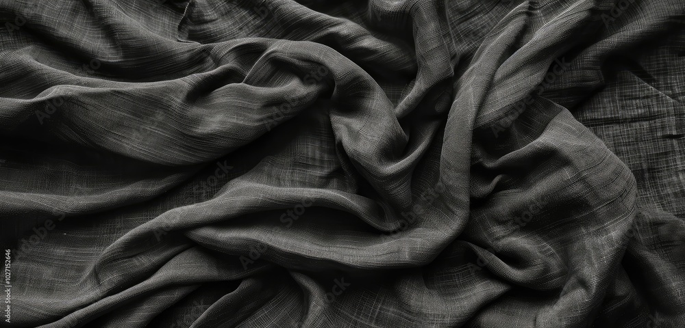 Fototapeta premium Black and White Textured Fabric Background