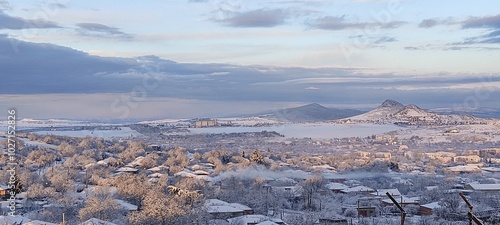 winter landscape in the mountains