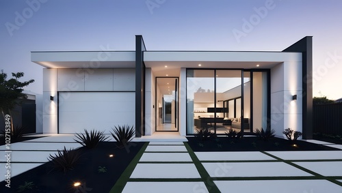 modern interior with a balcony
modern home building with windows
