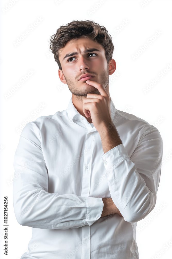 Smart man thinking something beauty art fashion Smart man thinking something beauty art fashion