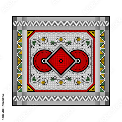 bedsheet design digital art use hand work and digital printing