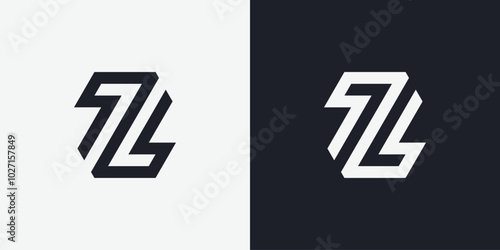 ZZ logo icon, ZT logo icon concept
