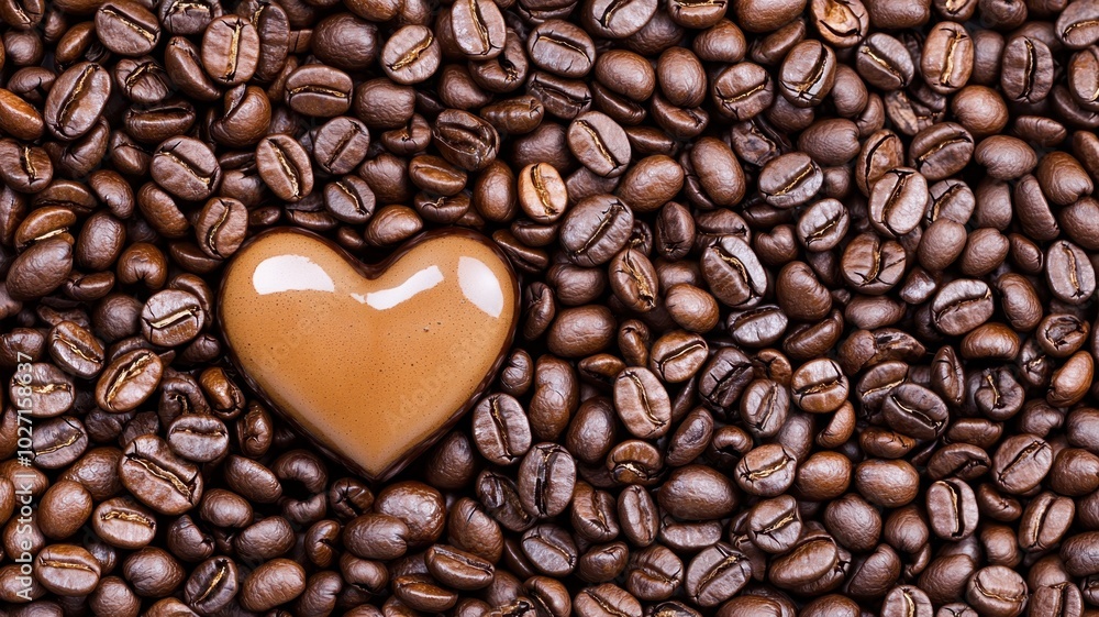 Heartfelt Coffee: Abstract Art of Love and Passion in Coffee Beans Heartfelt Coffee: Abstract Art of Love and Passion in Coffee Beans