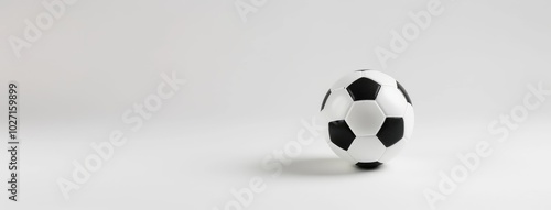 Classic Black and White Soccer Ball Isolated