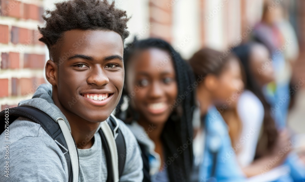 Young african american students in college Young african american students in college