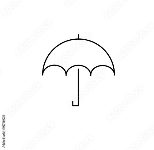 vector umbrella icon isolated on white