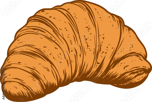 Croissant drawing clipart design illustration