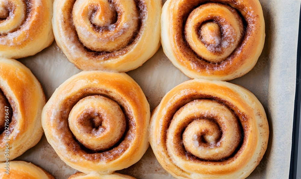 Freshly baked cinnamon rolls, Generative AI Freshly baked cinnamon rolls, Generative AI