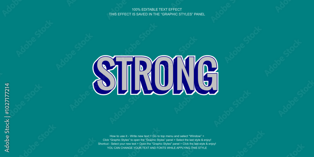 Editable 3D Text Effect Graphic Style Editable 3D Text Effect Graphic Style