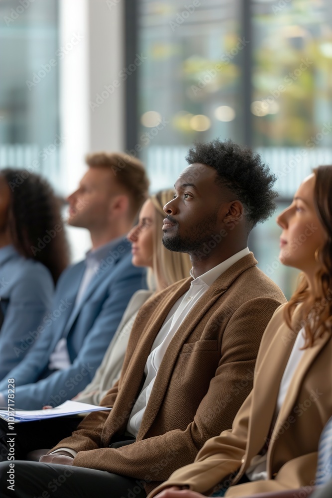 A Group of multiracial business people sitting A Group of multiracial business people sitting
