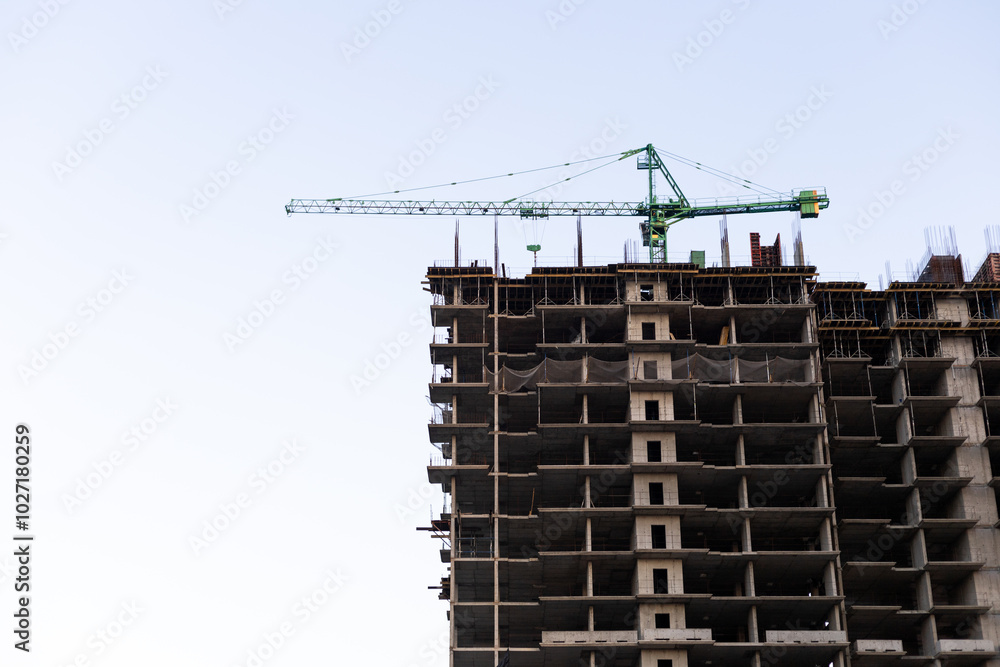 construction site with cranes construction site with cranes