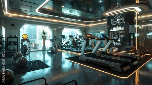 High-Tech Futuristic Gym Interior Design