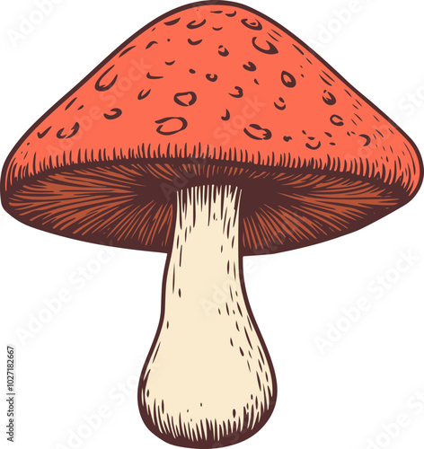 Mushroom drawing clipart design illustration