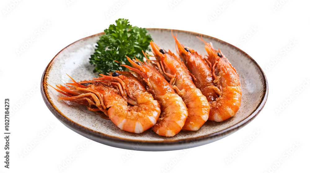 Crispy Tempura Prawns. Japanese Cuisine Fried Seafood. isolated on white background. Crispy Tempura Prawns. Japanese Cuisine Fried Seafood. isolated on white background.