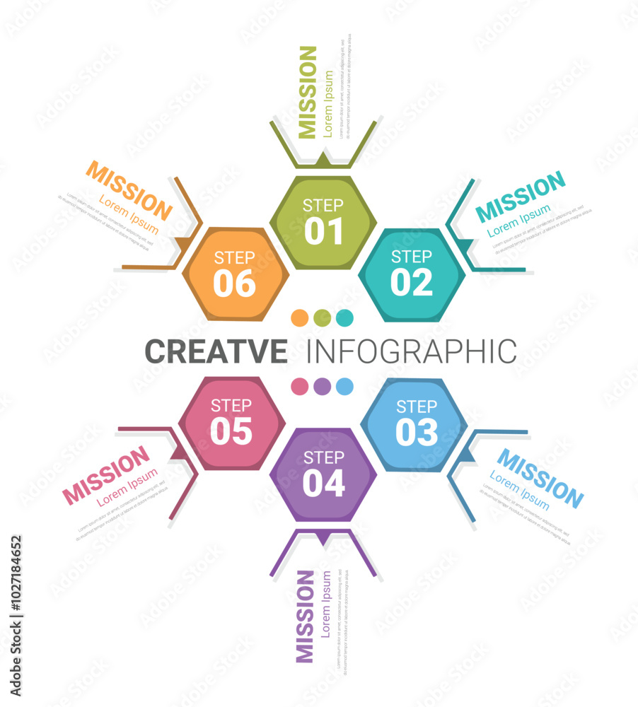 Infographic template with numbers 6 option can be used for workflow layout, diagram, number step up options. Infographic template with numbers 6 option can be used for workflow layout, diagram, number step up options.