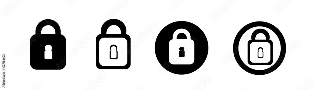 lock icon set lock icon set