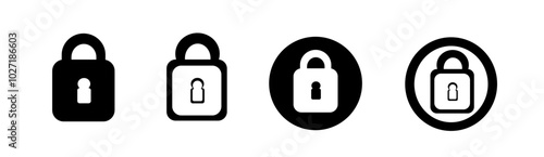 lock icon set