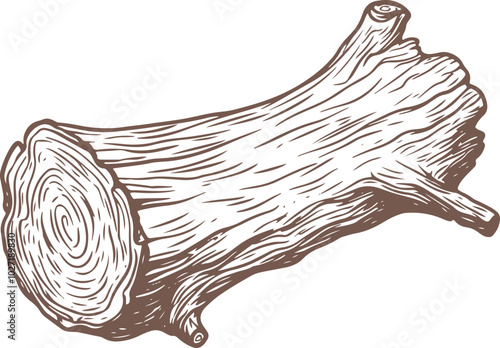 Tree log clipart design illustration