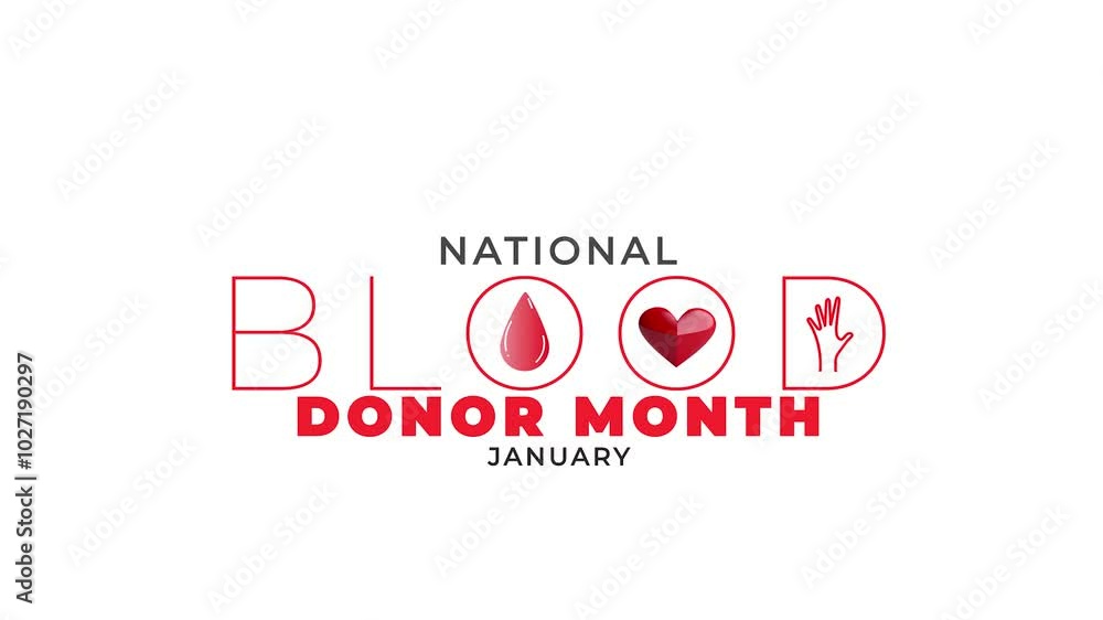 National Blood Donor Month. Blood Drop motion. National Blood Donor Month. Blood Drop motion.