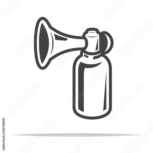 Disposable air horn outline icon transparent vector isolated photo