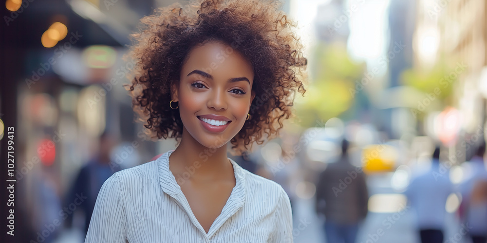 Headshot of the beautiful women on busy street with bokeh of full of people in background. Headshot of the beautiful women on busy street with bokeh of full of people in background.