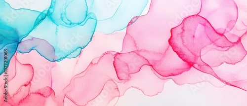 Abstract Watercolor Style Background with Soft Blending Colors