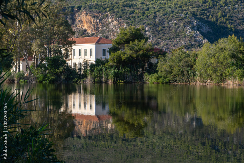 Kaiafas lake in Zacharo, Peloponnese, Greece