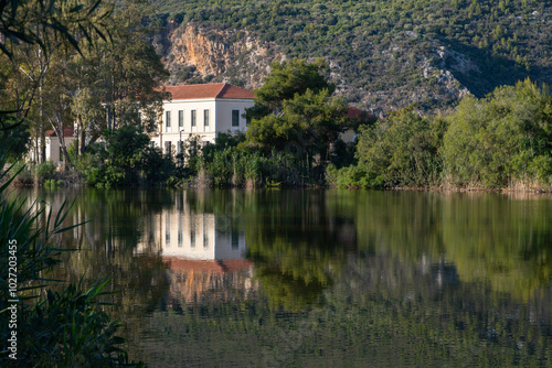 Kaiafas lake in Zacharo, Peloponnese, Greece photo