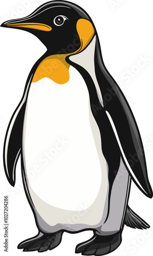 Adorable Penguin Design – Cute and Playful Animal Graphics for Illustrations & Merchandise