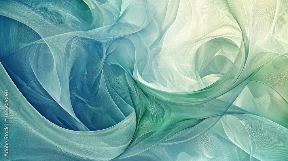 Abstract background with flowing lines in soft shades of blue and green, ideal for computer or phone screens, creating a peaceful ambiance Abstract background with flowing lines in soft shades of blue and green, ideal for computer or phone screens, creating a peaceful ambiance