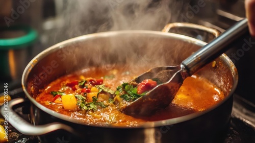 Fresh Ingredients in Delicious Homemade Soup Preparation