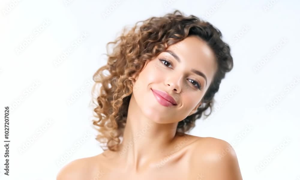 Beautiful Woman with Curly Hair Beautiful Woman with Curly Hair