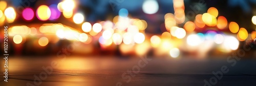 Wallpaper Mural An abstract scene featuring colorful bokeh lights against a dark night sky, perfect for capturing the vibrant and festive spirit of urban nightlife. Torontodigital.ca