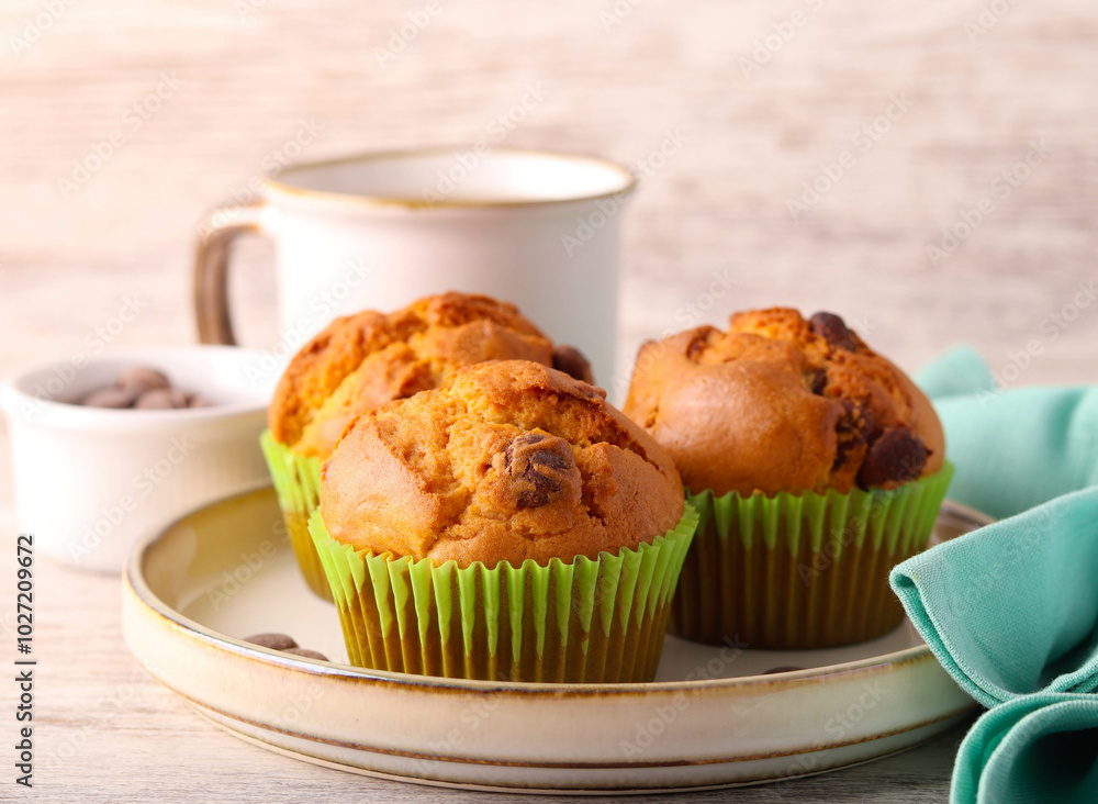 Peanut butter and chocolate chips muffins Peanut butter and chocolate chips muffins