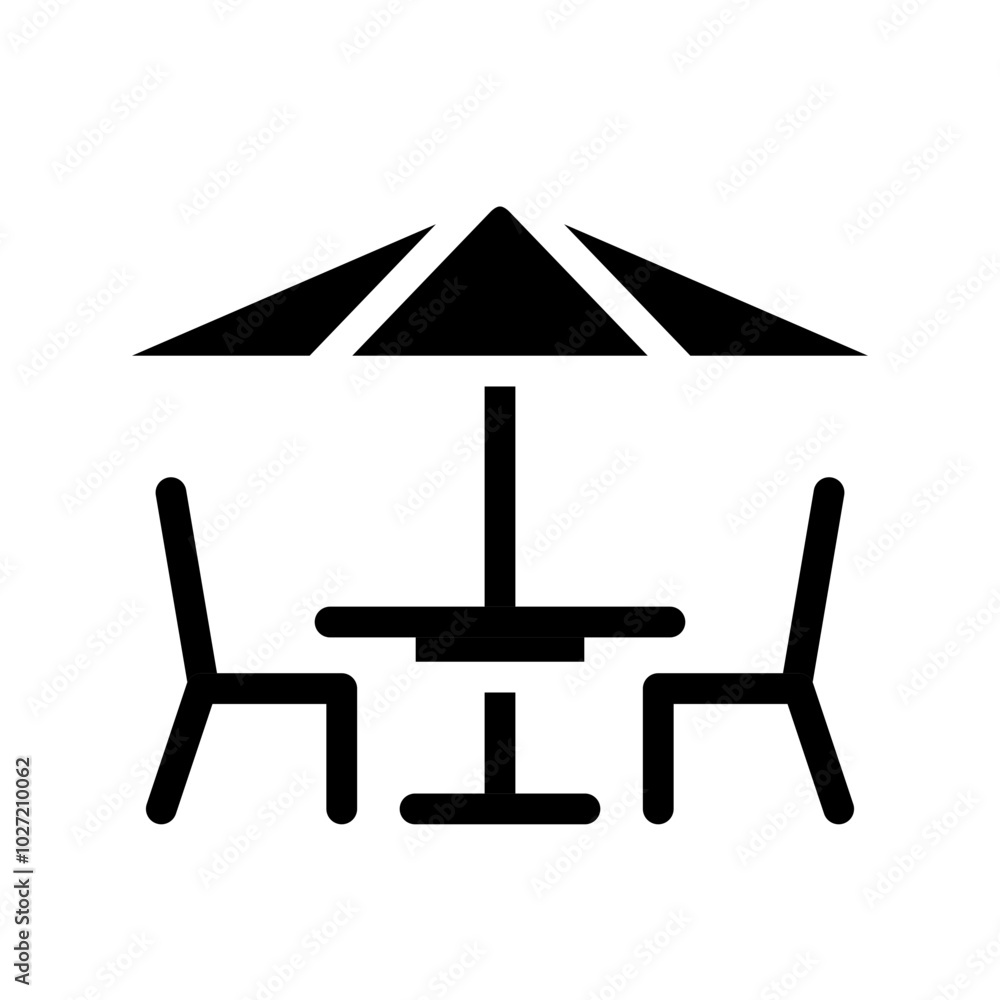 Outdoor Dining Vector Design Icon Style Outdoor Dining Vector Design Icon Style