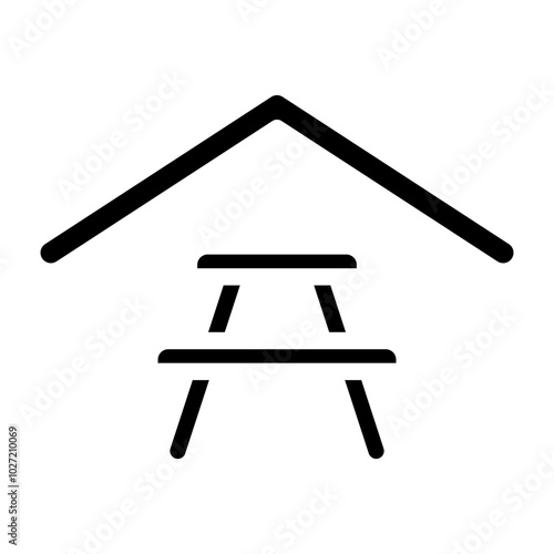 Picnic Shelter Vector Design Icon Style